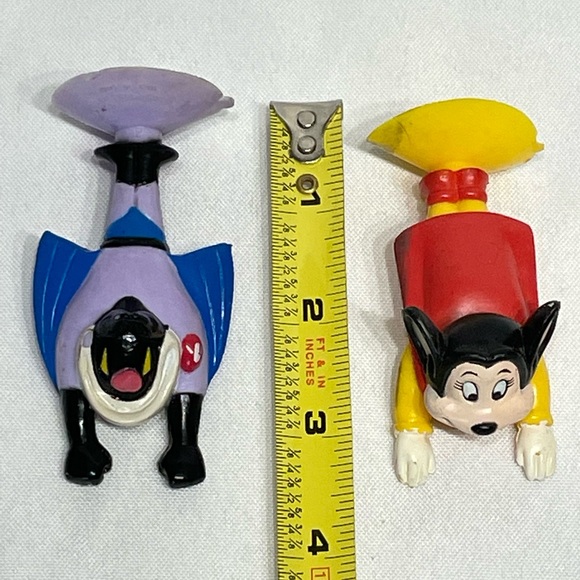 Vintage Mighty Mouse & Bat Bat Window Suction Toy Figures Set Good Condition - Picture 7 of 7